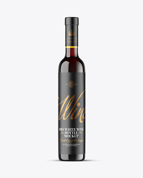 Antique Green Glass Red Wine Bottle Mockup - Packaging mockups