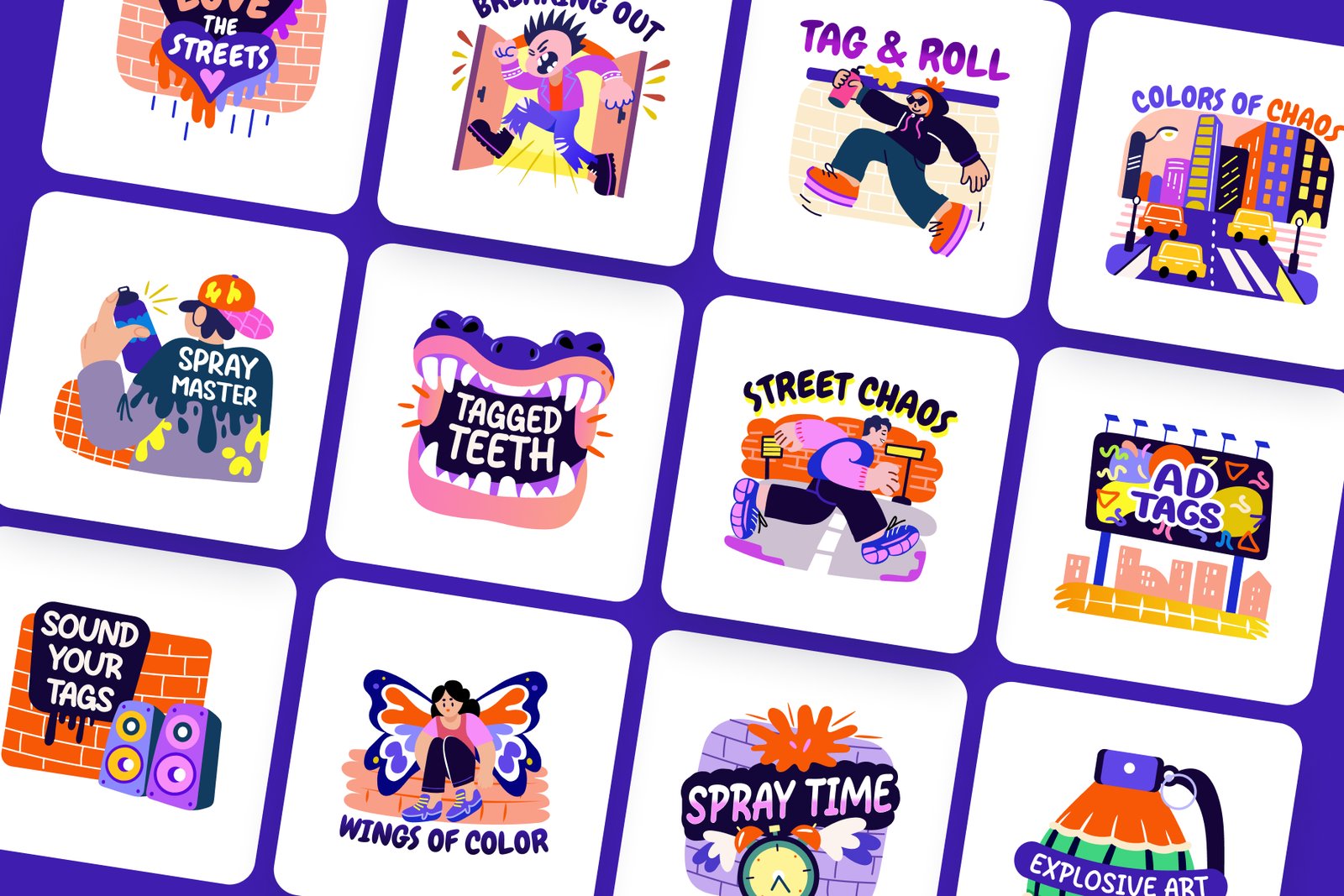 Graffiti Art Stickers Set