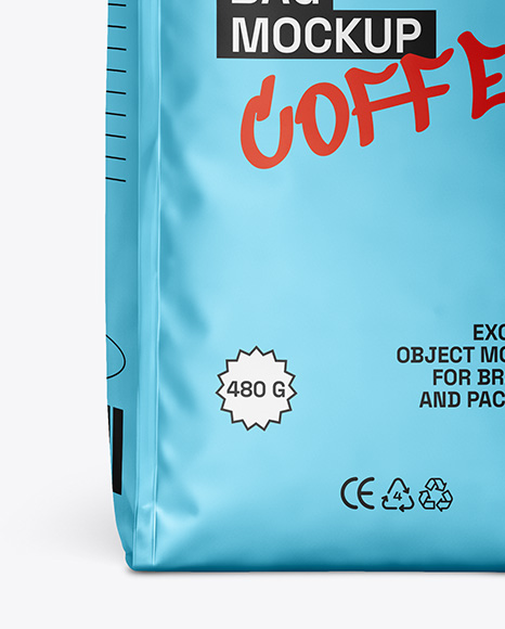 Metallic Coffee Bag Mockup