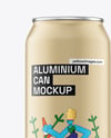 Aluminium Drink Can with Matte Finish Mockup