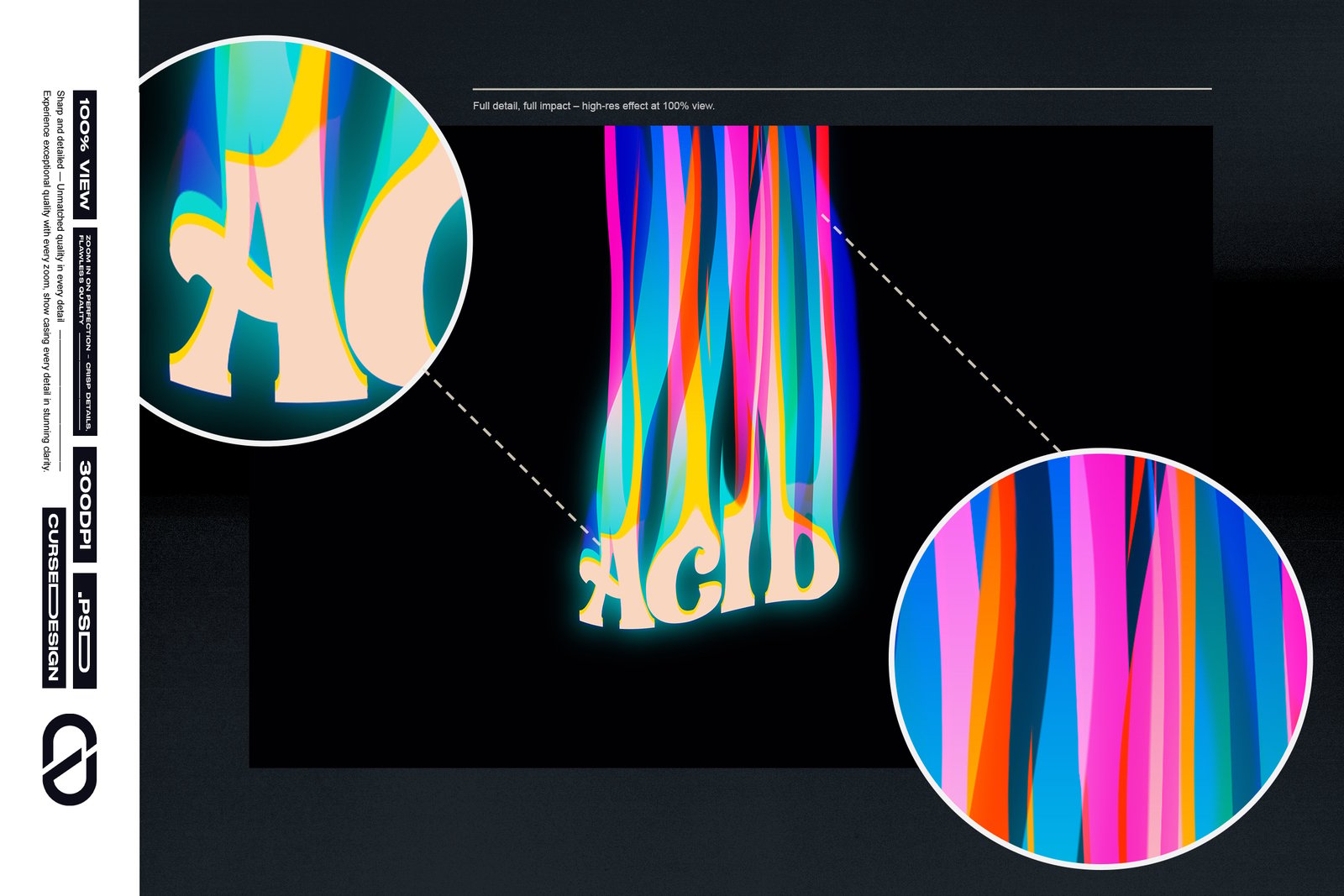 Acid Glow Text effects