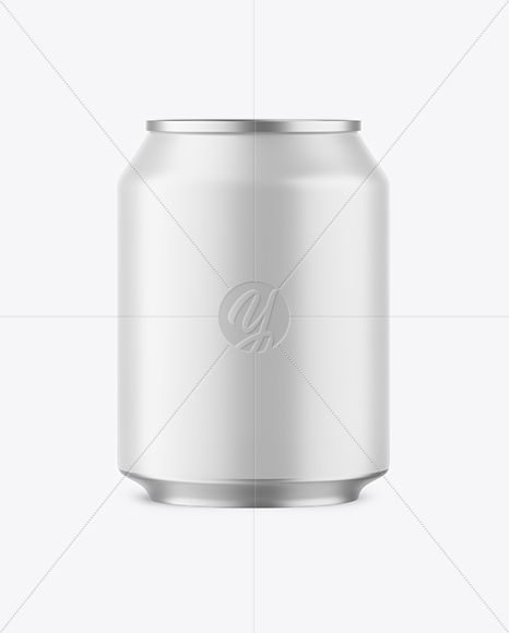 237ml Matte Aluminium Drink Can Mockup