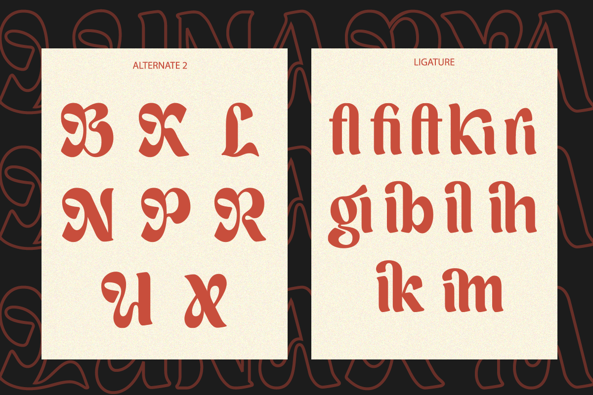 Lunarya - Unique Display Font