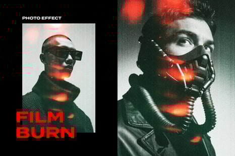 Film Burn Leak Photo Effect - Retro overlay