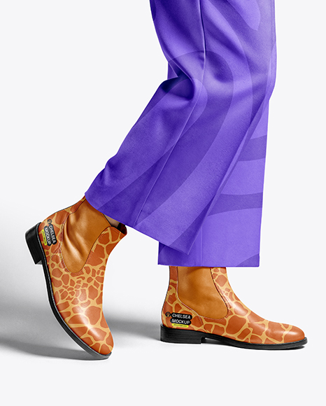 Chelsea Boots on Woman's Legs with Pants Mockup - Mockups