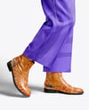 Chelsea Boots on Woman's Legs with Pants Mockup