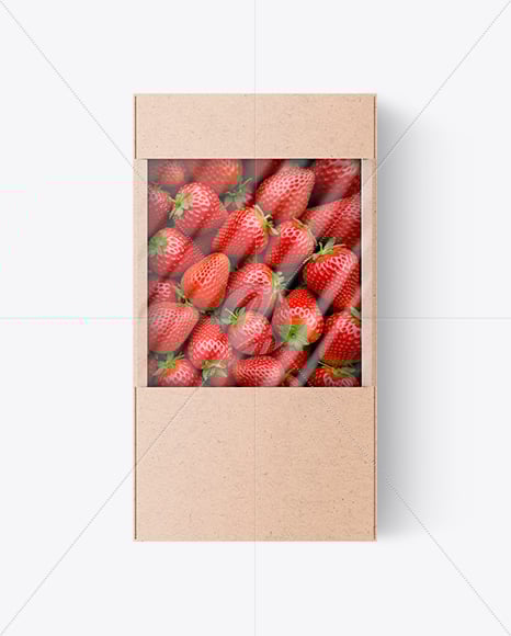 Kraft Strawberry Box Mockup