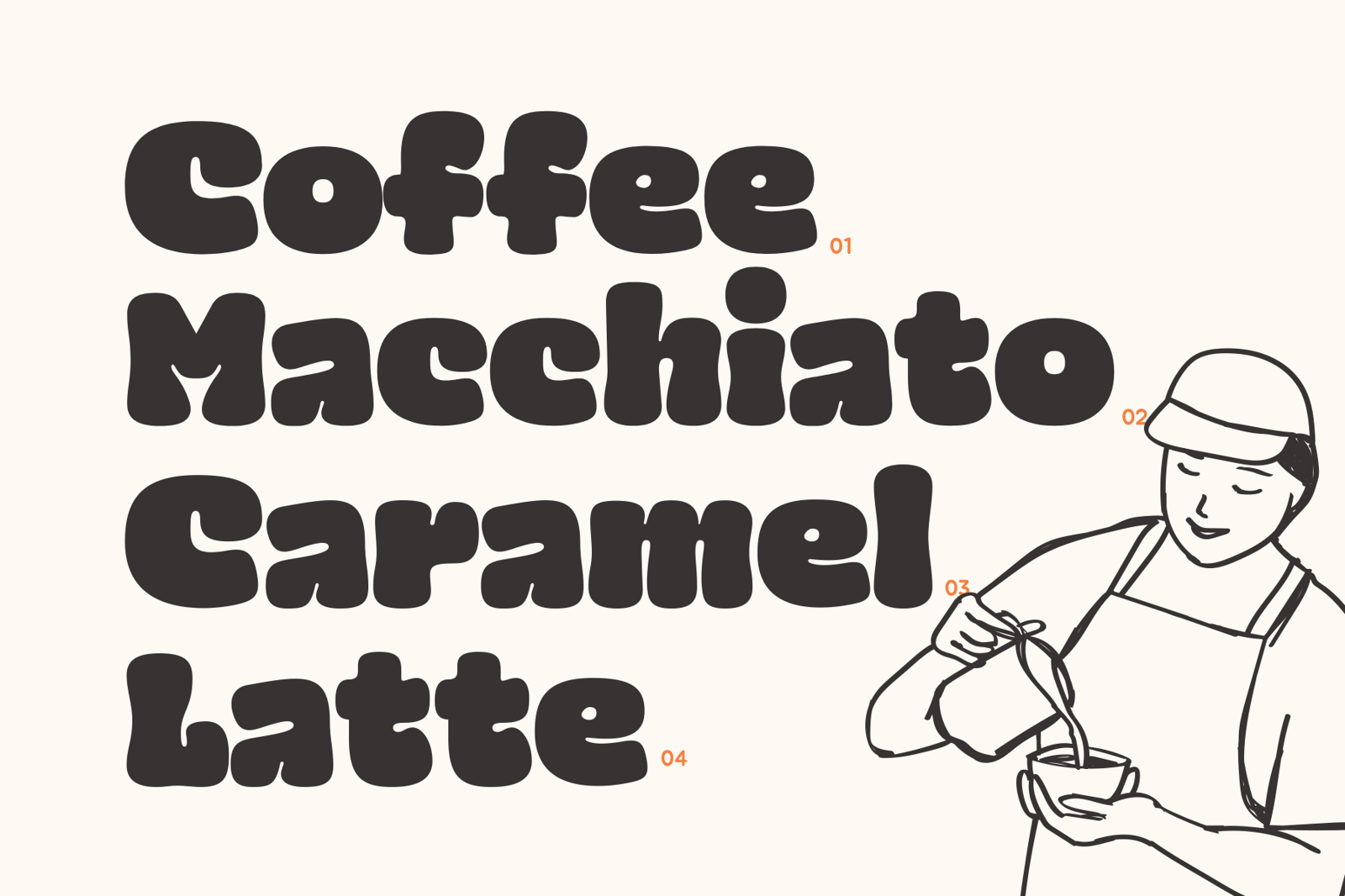 Mocha Mochi - Fat Fancy Display Font