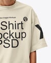 Young Man in Sunglasses Wearing an Oversize T-Shirt Mockup