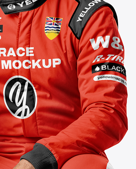 Man Wearing Racing Kit Mockup