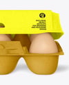 Opened Egg Carton Packaging Mockup