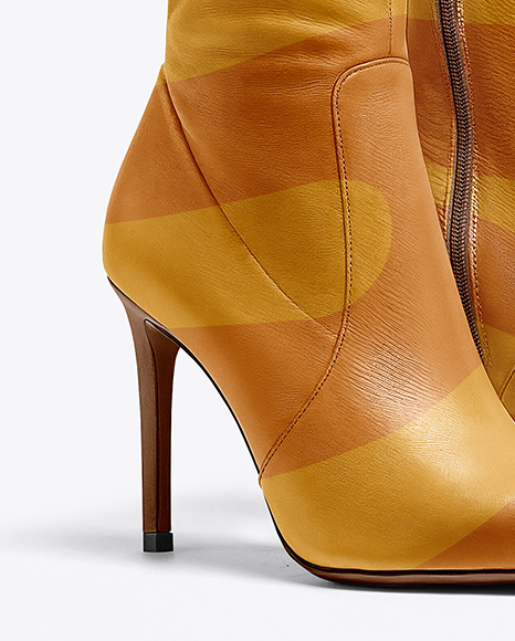 Pair of Women's Over-The-Knee Boot Mockup