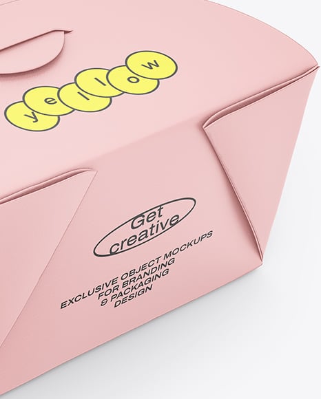Paper Food Box Mockup
