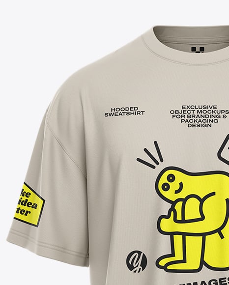 Men's Drop Shoulder Oversized T-Shirt Mockup