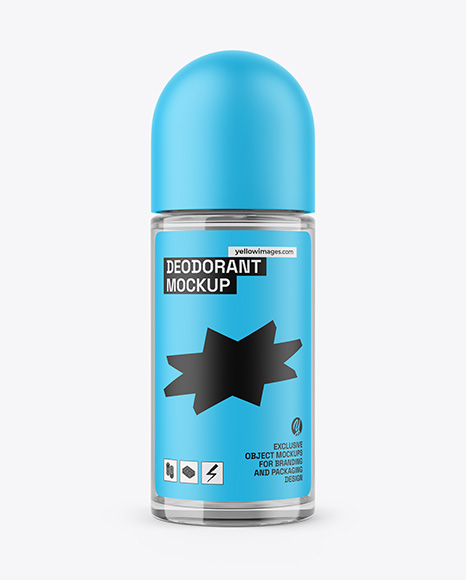Roll-on Deodorant Mockup - Glass bottle mockup