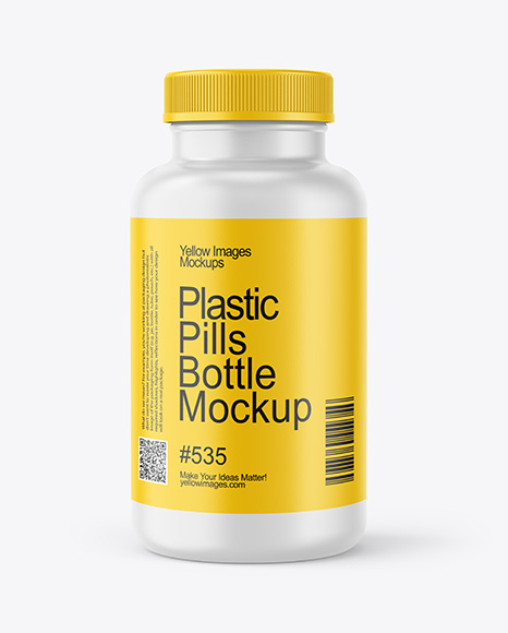 Plastic Pill Bottle Mockup