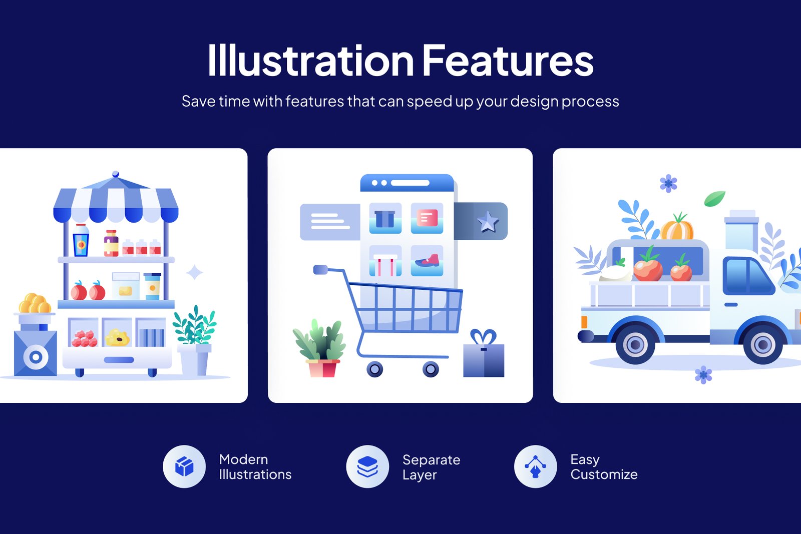 Animated Grocery Shopping Illustrations