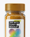 Clear Glass Jar with Curry Mockup
