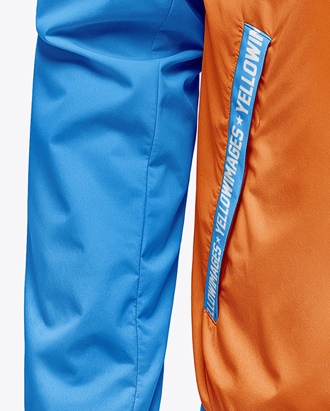Hooded Windbreaker Jacket Mockup - Front View