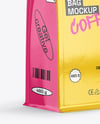 Glossy Coffee Bag Mockup - Half Side view