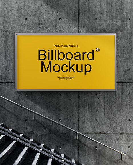 Billboard in Underground Passage Mockup