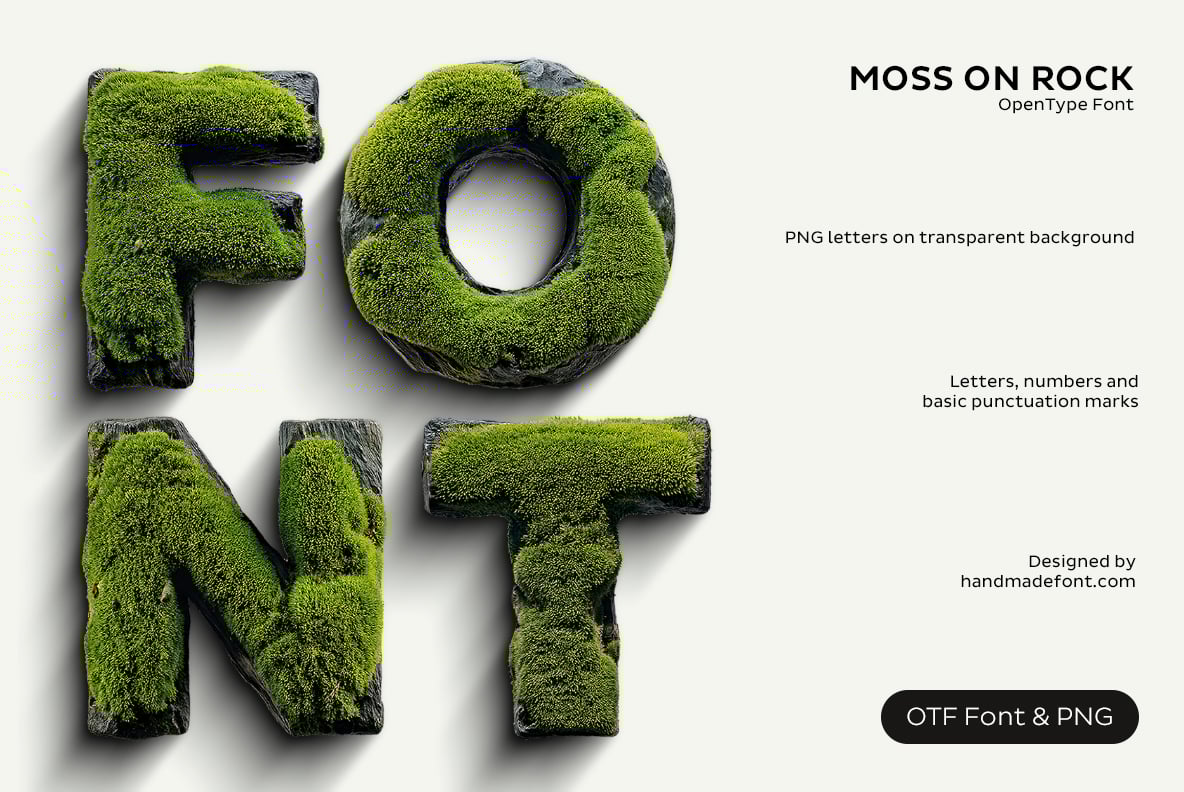Moss on Rock Font