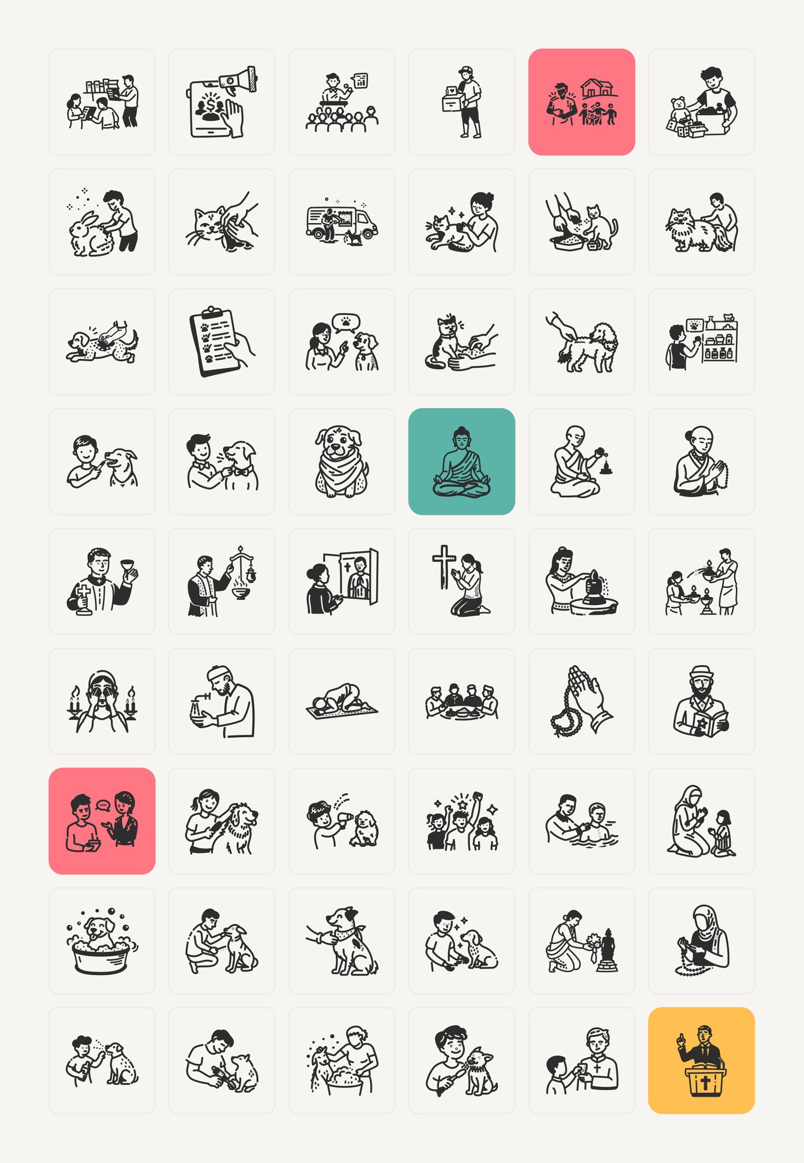 Daily Lifestyle Icon Set