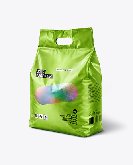 Metallic Bag with Handle Mockup