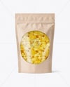 Kraft Stand-up Pouch w/ Corn Flakes Mockup