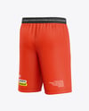 Men’s Sports Shorts Mockup – Back Half Side View