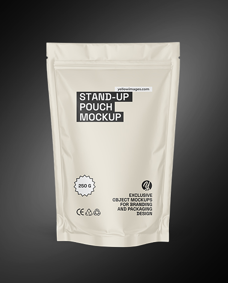 Matte Stand-up Pouch Mockup