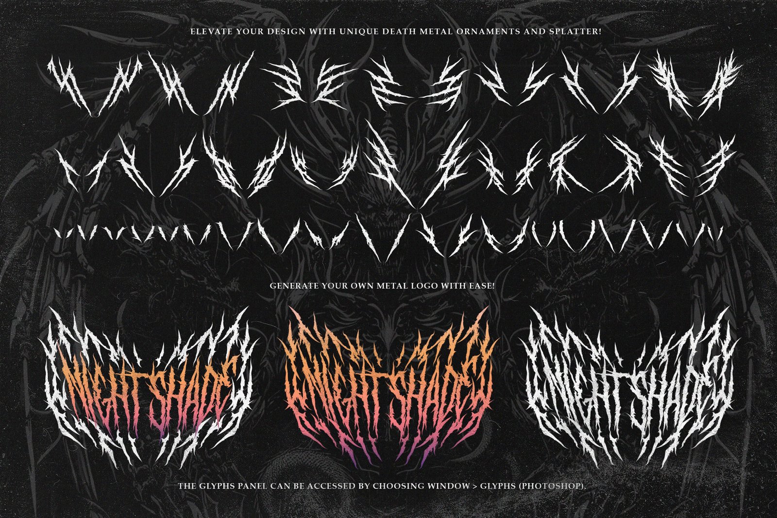 Syndrome – Condensed Black Metal Font