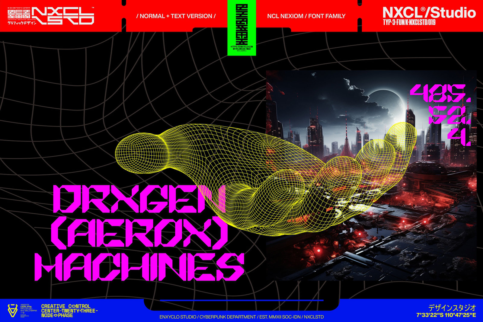 NCL Nexiom Font Family - Futuristic Display Font