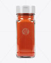 Square Glass Jar with Sweet Paprika Mockup