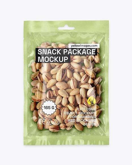 Package with Pistachios Mockup - Food packaging mockup
