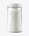 Plastic Jar with Coarse Sea Salt Mockup