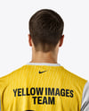 Soccer Goalkeeper Wearing Long Sleeve Jersey and Shorts Mockup
