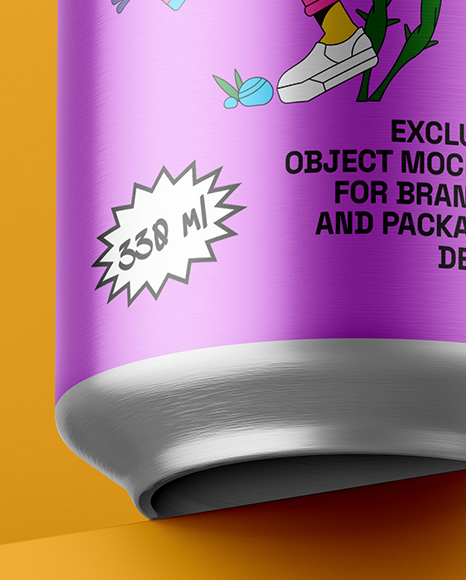 Textured Aluminium Drink Can Mockup
