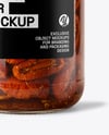 Clear Glass Jar with Sun Dried Tomatoes Mockup