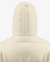 Men's Long Hooded Down Jacket Mockup - Back View