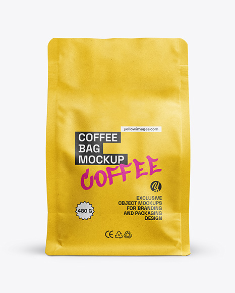 Kraft Paper Coffee Bag Mockup