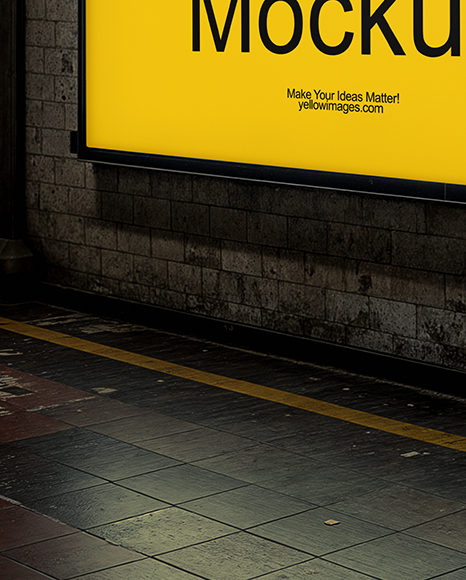 Subway Billboard Mockup