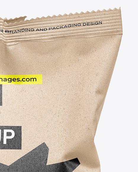 Kraft Paper Snack Bag Mockup