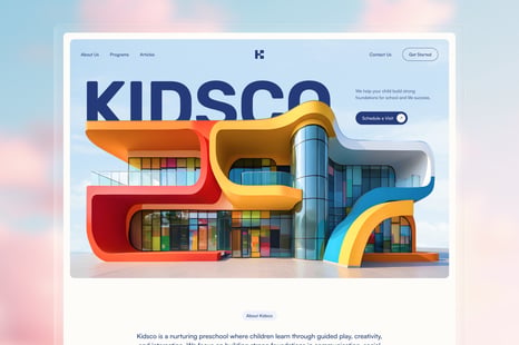 Kidsco – Early Education Website UI Figma Template