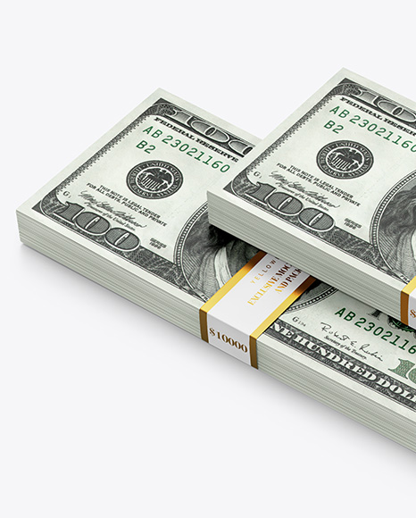 Two Money Stacks Mockup