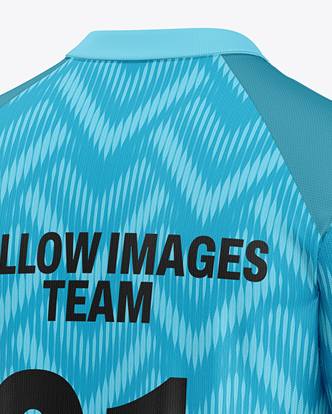 Soccer Jersey Mockup - Back Half Side View