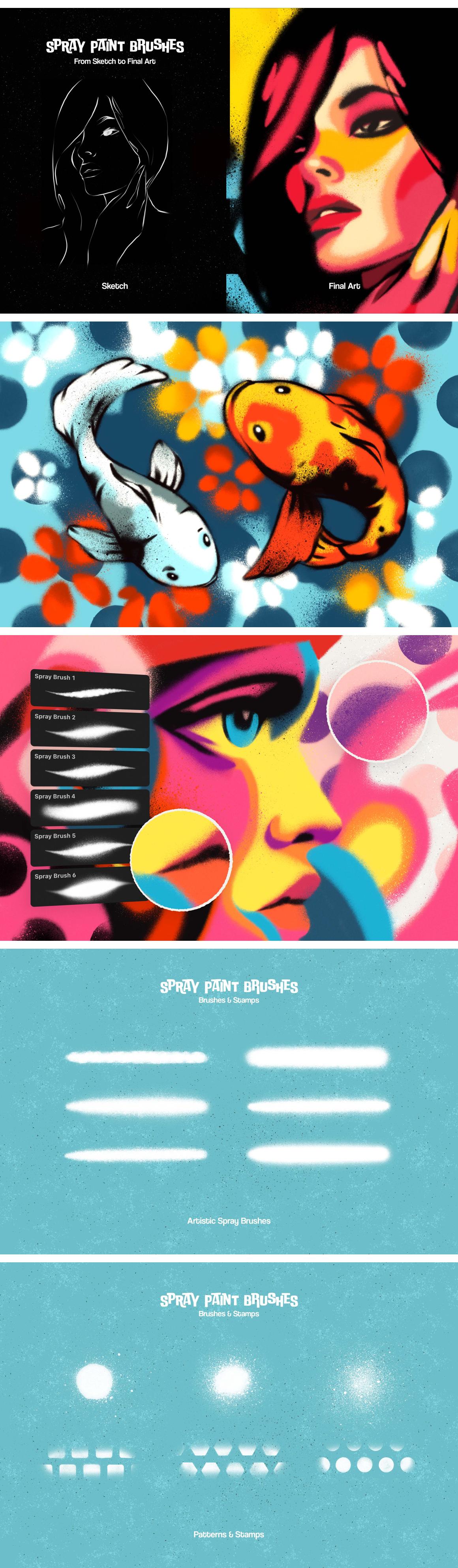 Spray Paint Procreate Brushes