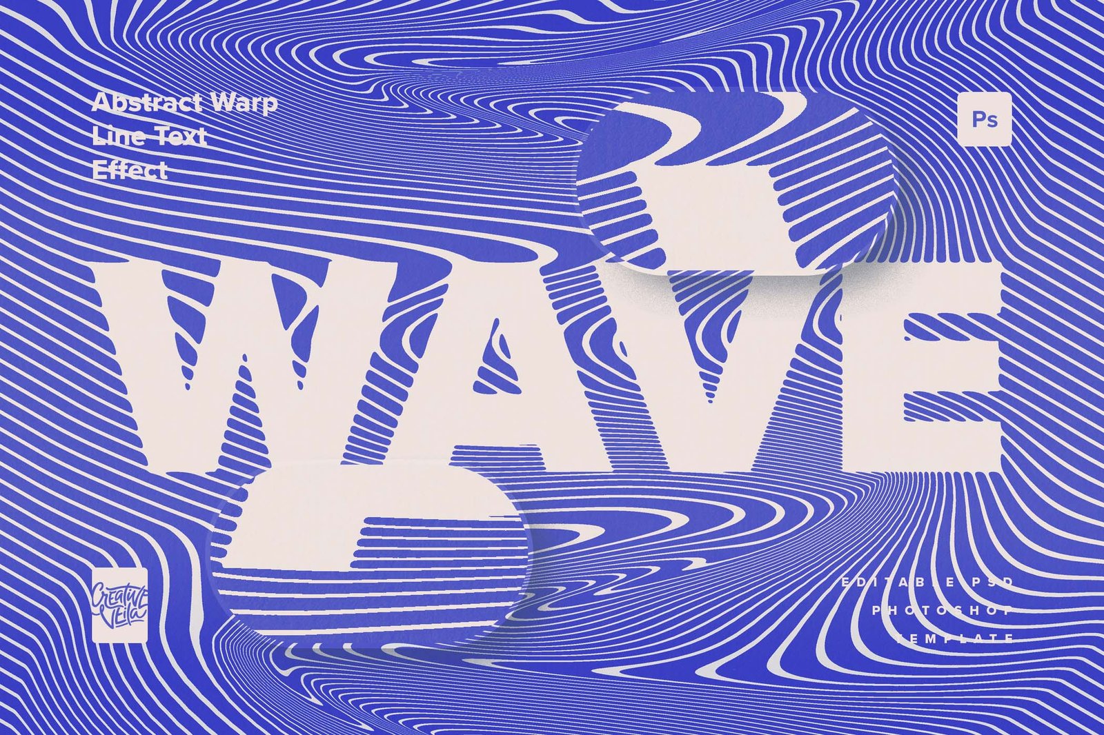 Abstract Warp Line Text Effects