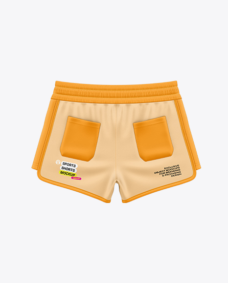 Running Shorts Mockup - Back View