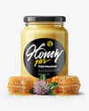 Glass Jar with Raw Clover Honey Mockup